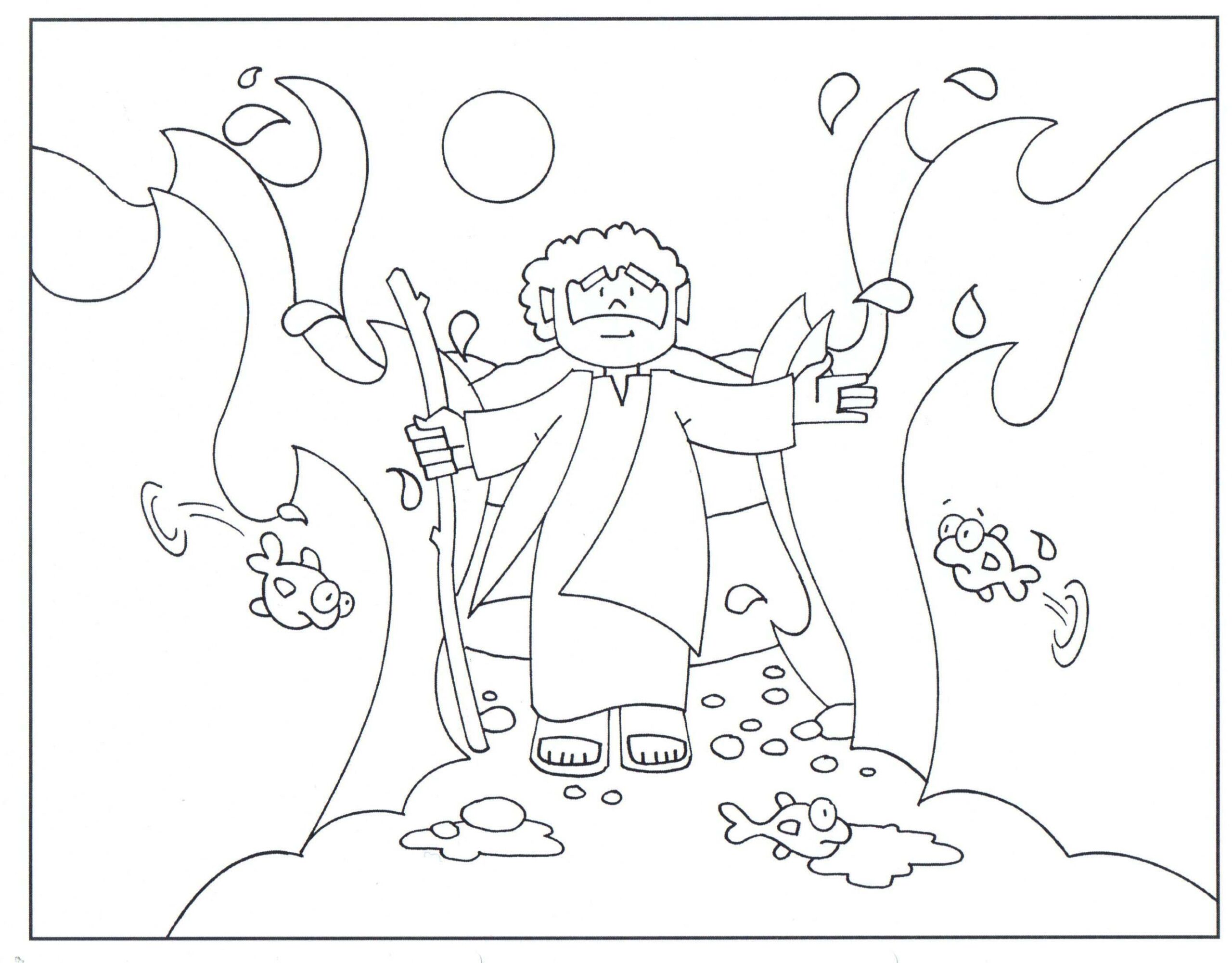 Dibujo de Moisés Imprimible para Colorear Scaled para Colorear