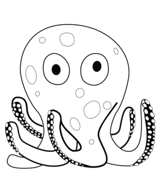 Dibujo de Pulpo Lindo para Colorear