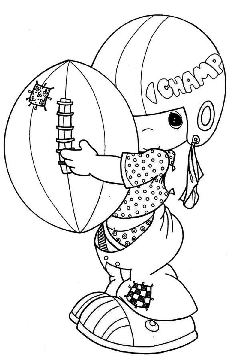 Dibujo de Niña Jugar al Balompie para Colorear