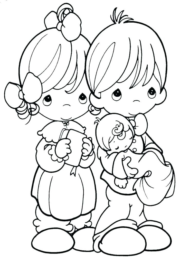 Dibujo de Pequeño Familia para Colorear