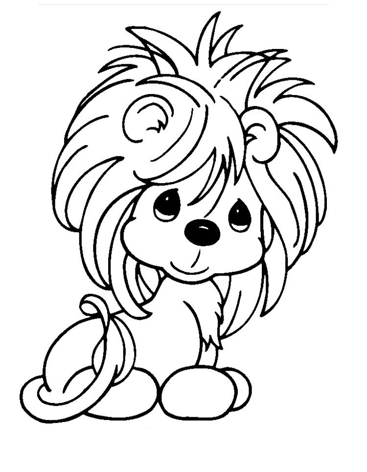 Dibujo de Pequeño león para Colorear
