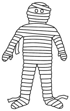 Dibujo de Momia Simple para Colorear