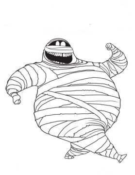 Dibujo de Murray la Gran Momia Gorda para Colorear