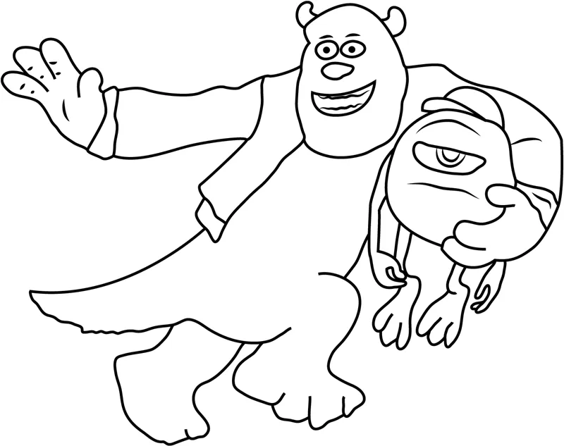 Dibujo de 1531971176 Sullivan And Michael A4 para Colorear