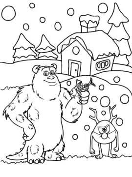 Dibujo de James And Mike Coloring Page para Colorear