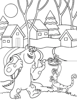Dibujo de James And Randall Coloring Page para Colorear