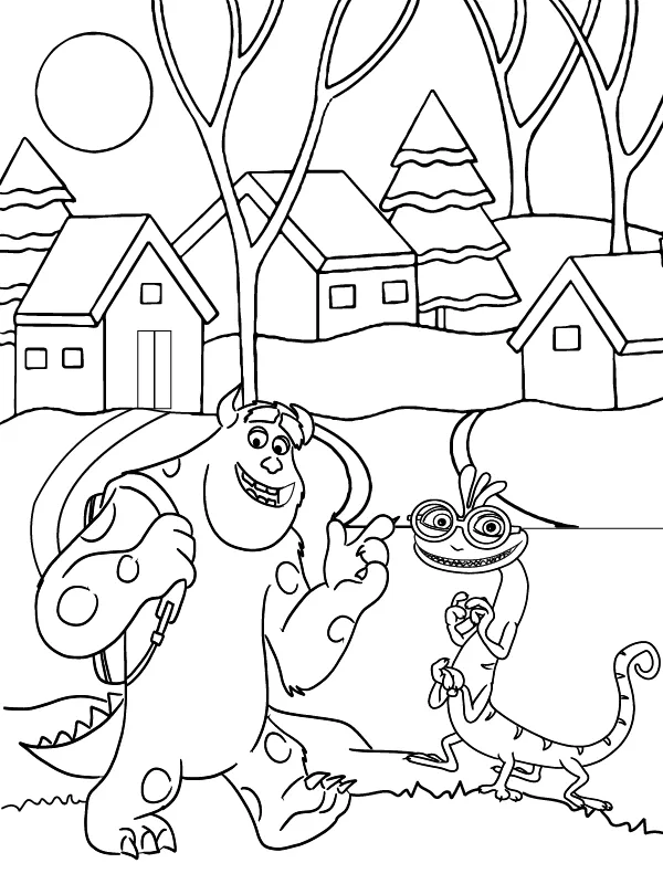 Dibujo de James And Randall Coloring Page para Colorear