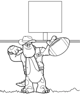 Dibujo de James Sullivan Football Coloring Page para Colorear