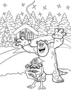 Dibujo de Scary James Sullivan Coloring Page para Colorear