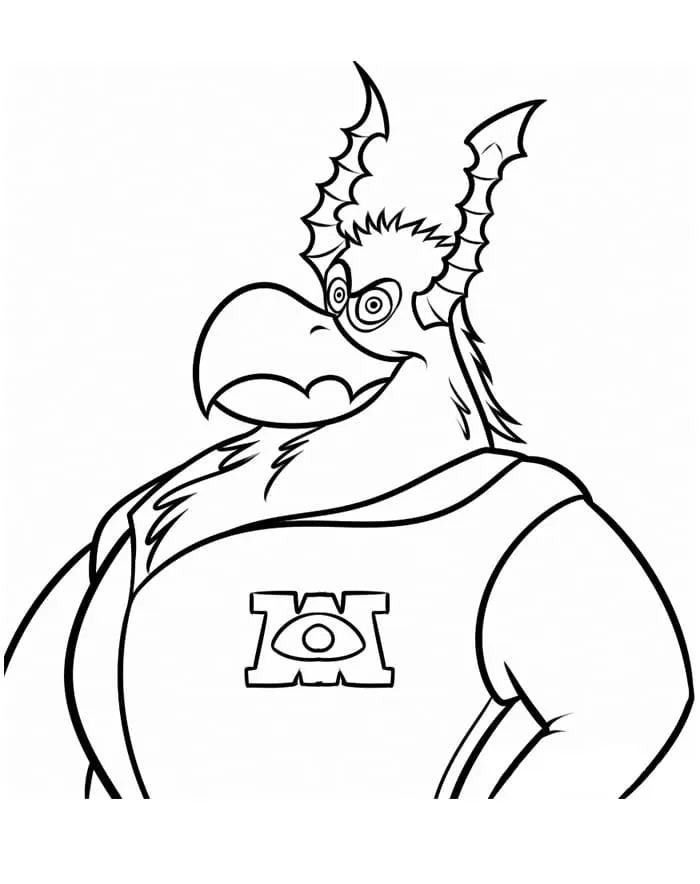 Dibujo de Brock Pearson From Monsters University Coloring Page para Colorear