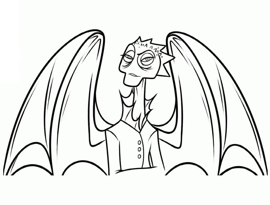 Dibujo de Dean Hardscrabble From Monsters University Coloring Page para Colorear
