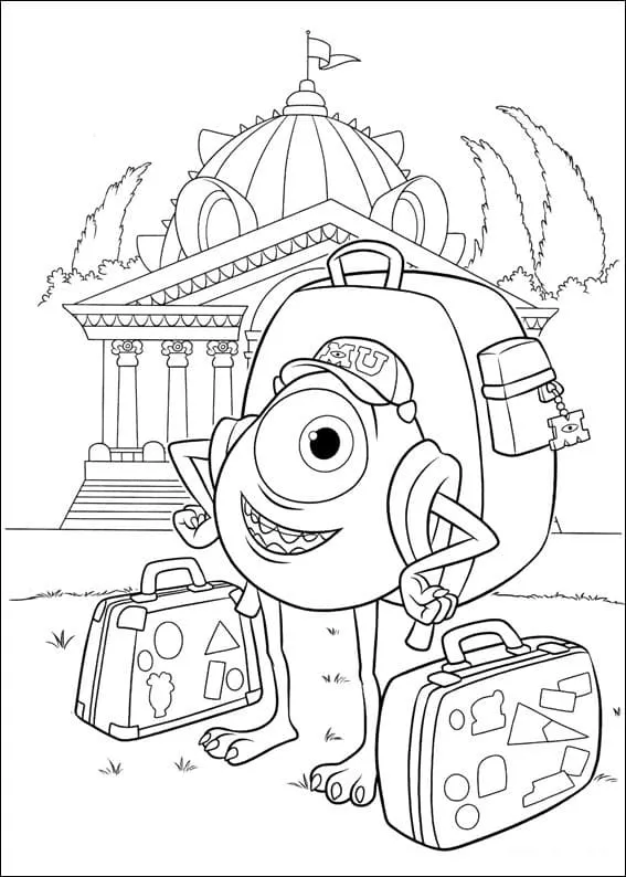 Dibujo de Disney Monsters University Coloring Page para Colorear