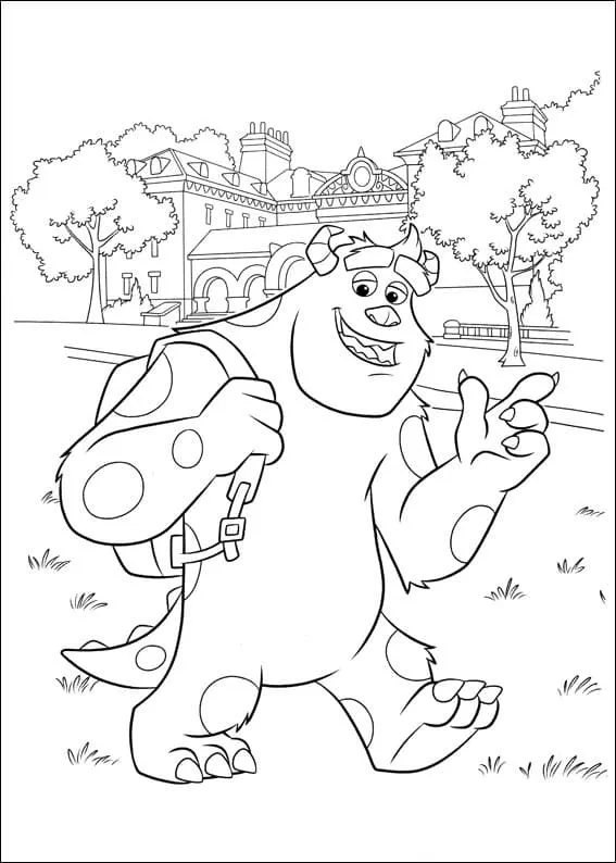 Dibujo de James P Sullivan Monsters University Coloring Page para Colorear