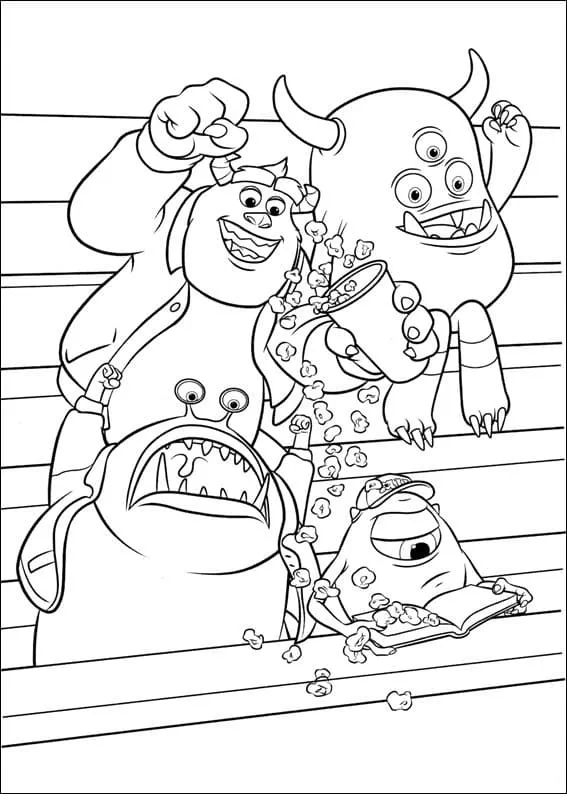Dibujo de Monsters University 1 Coloring Page para Colorear