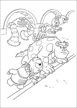 Dibujo de Monsters University 11 Coloring Page para Colorear