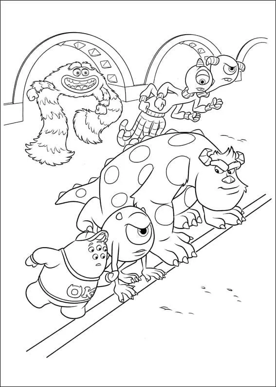 Dibujo de Monsters University 11 Coloring Page para Colorear