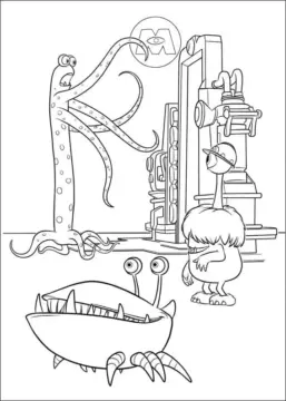 Dibujo de Monsters University 12 Coloring Page para Colorear