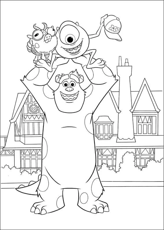 Dibujo de Monsters University 2 Coloring Page para Colorear