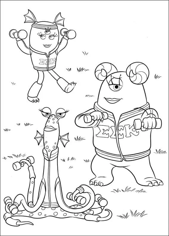 Dibujo de Monsters University 5 Coloring Page para Colorear