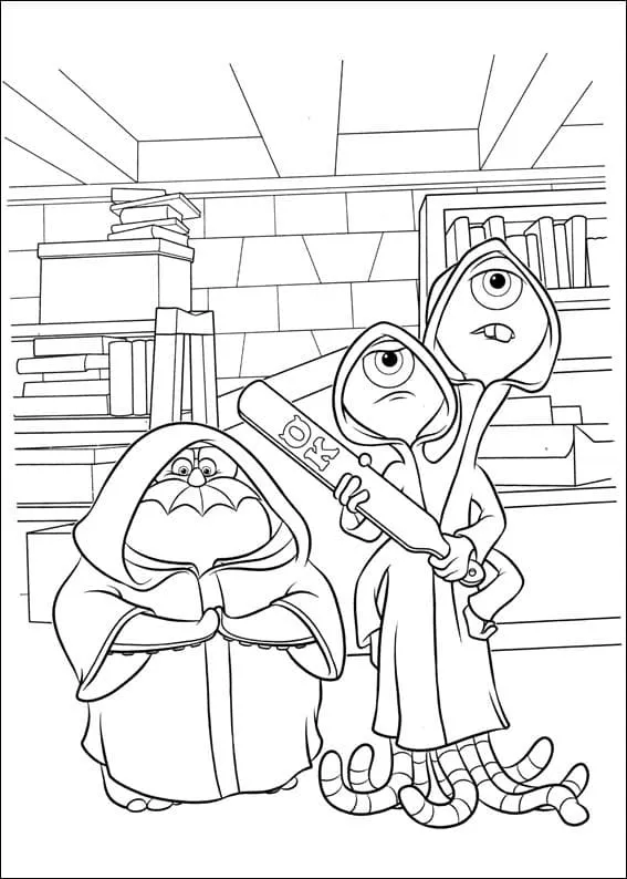 Dibujo de Monsters University 6 Coloring Page para Colorear