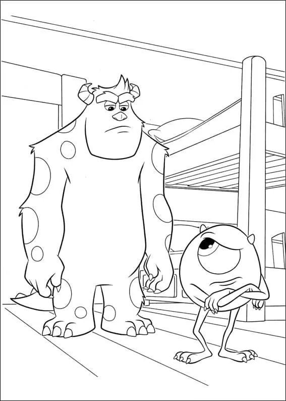 Dibujo de Monsters University 8 Coloring Page para Colorear