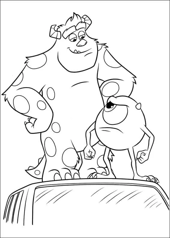 Dibujo de Monsters University 9 Coloring Page para Colorear