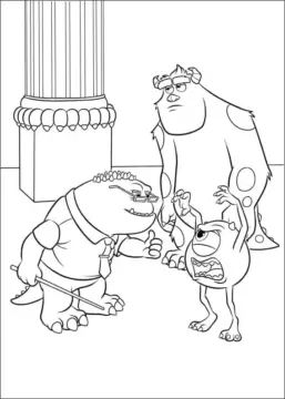 Dibujo de Monsters University For Children Coloring Page para Colorear
