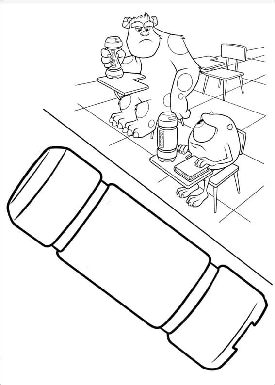 Dibujo de Monsters University For Kids Coloring Page para Colorear