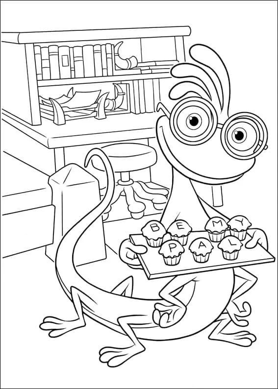 Dibujo de Randall With Cupcakes Coloring Page para Colorear