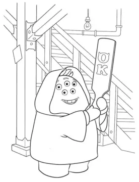 Dibujo de Scott Squibbles From Monsters University Coloring Page para Colorear