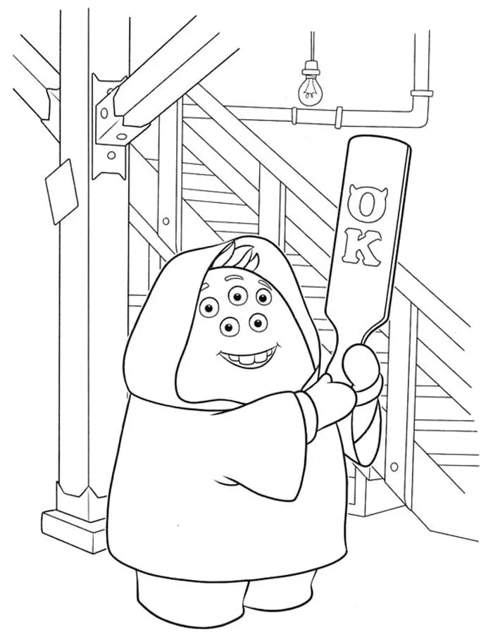 Dibujo de Scott Squibbles From Monsters University Coloring Page para Colorear