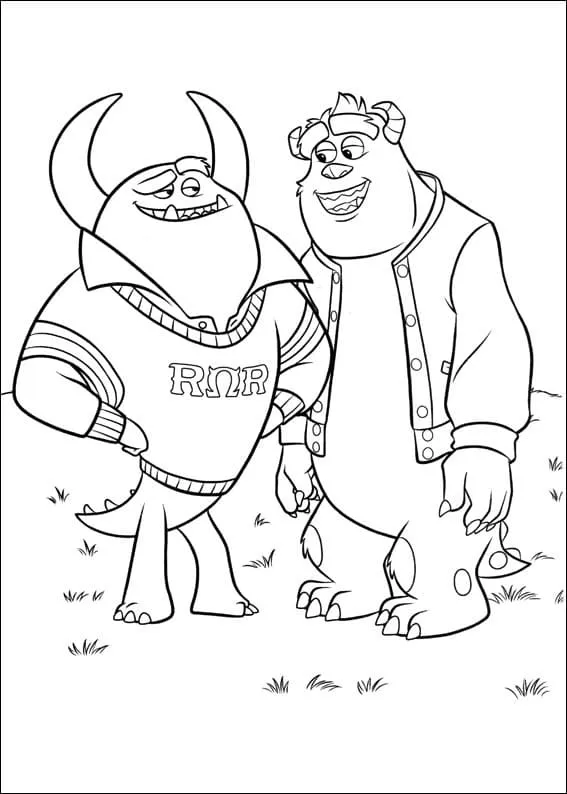 Dibujo de Sullivan And Johnny Worthington Coloring Page para Colorear