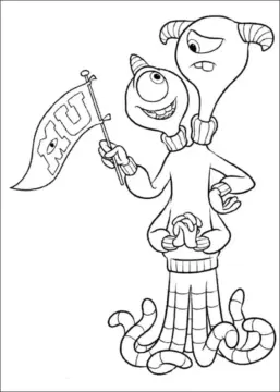 Dibujo de Terry And Terri From Monsters University Coloring Page para Colorear