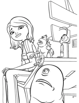 Dibujo de Monsters Vs Aliens Free Printable Coloring Page para Colorear