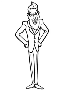 Dibujo de President Hathaway From Monsters Vs Aliens Coloring Page para Colorear