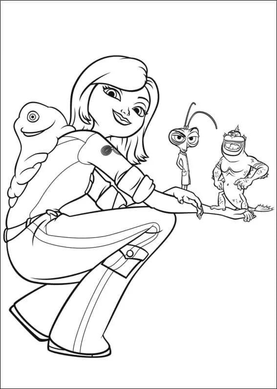 Dibujo de Print Monsters Vs Aliens Coloring Page para Colorear