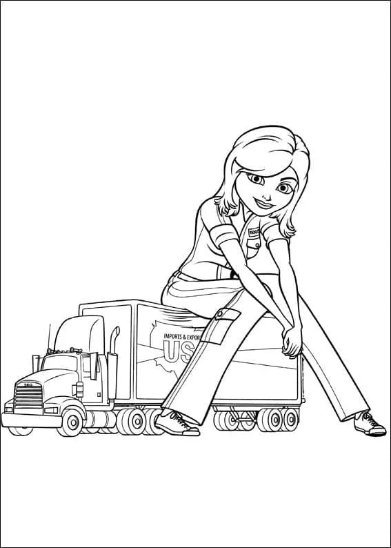 Dibujo de Susan Murphy From Monsters Vs Aliens Coloring Page para Colorear