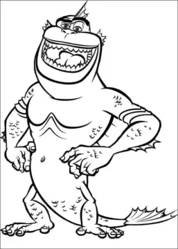 Dibujo de The Missing Link From Monsters Vs Aliens Coloring Page para Colorear