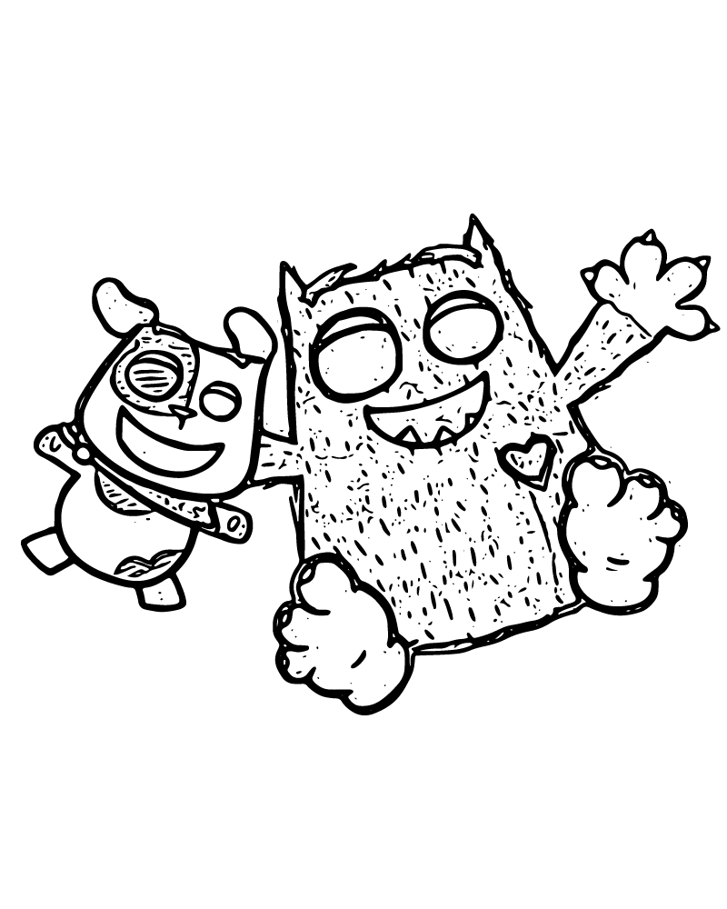 Dibujo de Love Monster And Bad Idea Puppy Coloring Page para Colorear