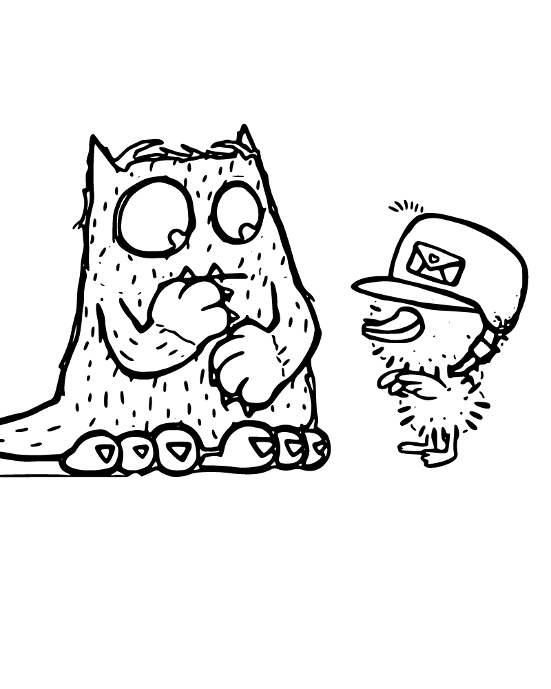 Dibujo de Love Monster And Delivery Duckling Coloring Page para Colorear