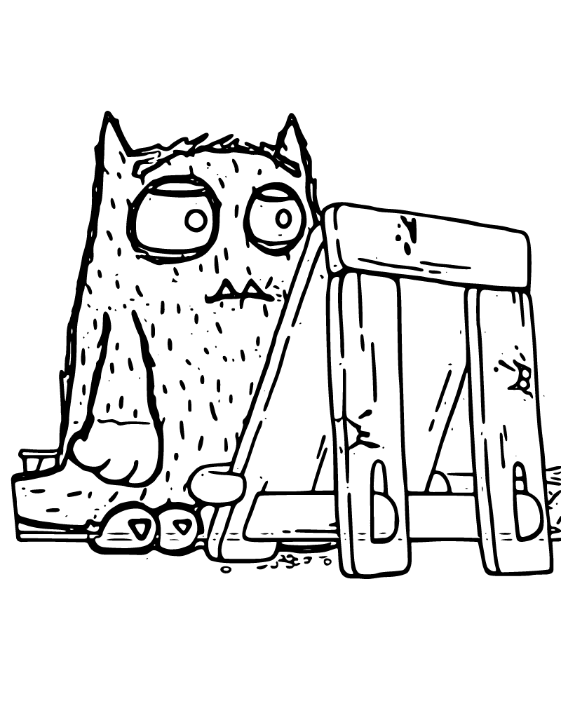 Dibujo de Love Monster Painting Coloring Page para Colorear