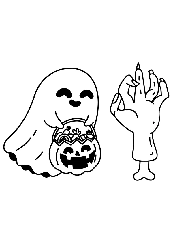 Dibujo de Halloween Monster Printable Coloring Pages para Colorear