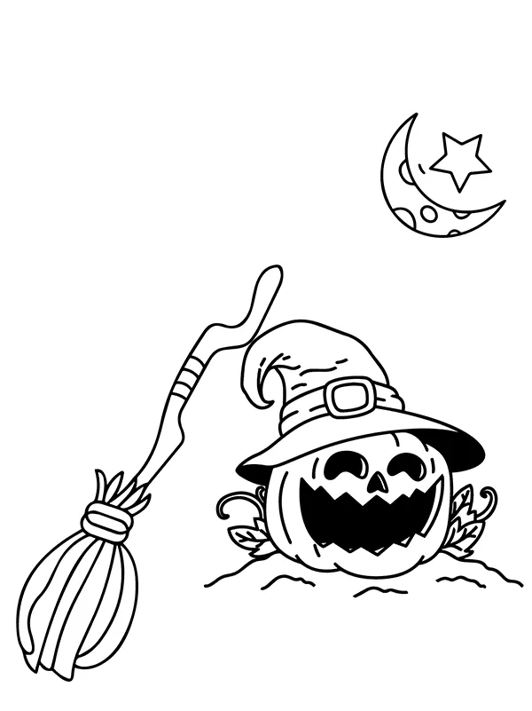 Dibujo de Printable Pumpkin Monster Coloring Page para Colorear