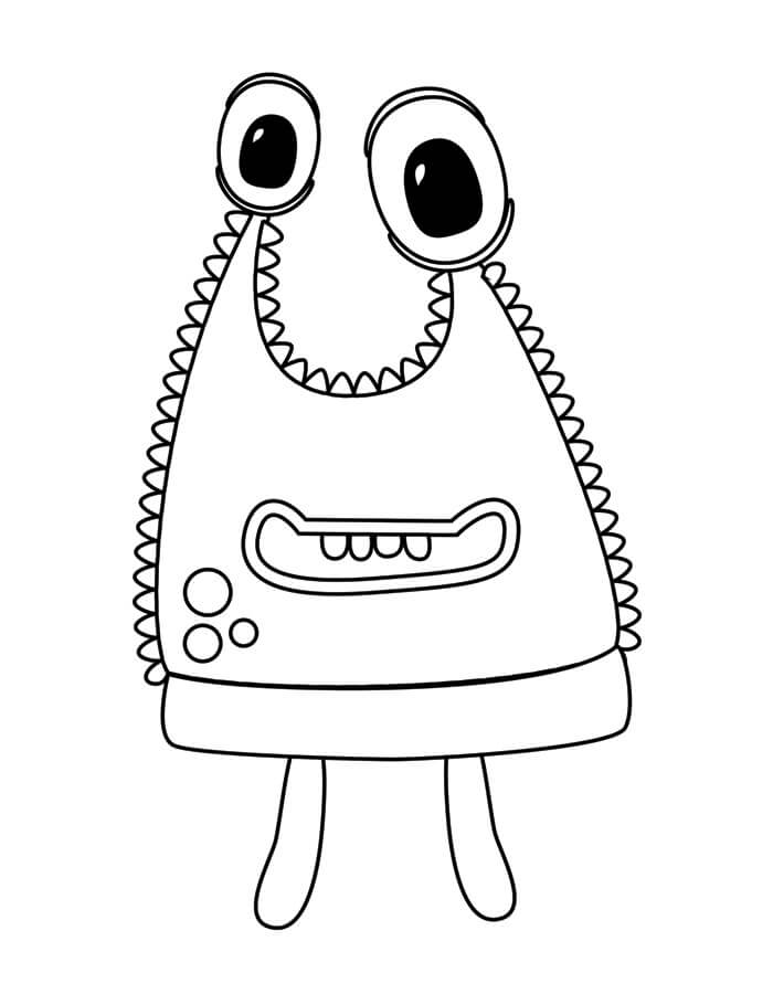 Dibujo de Bonito Monstruo para Colorear