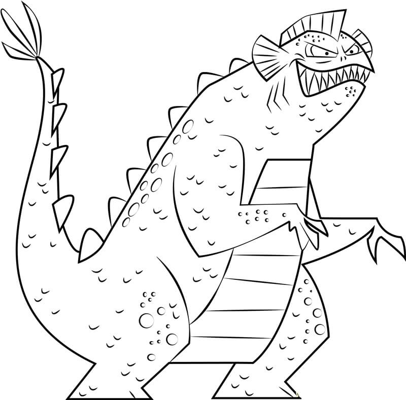 Dibujo de Gran Monstruo para Colorear