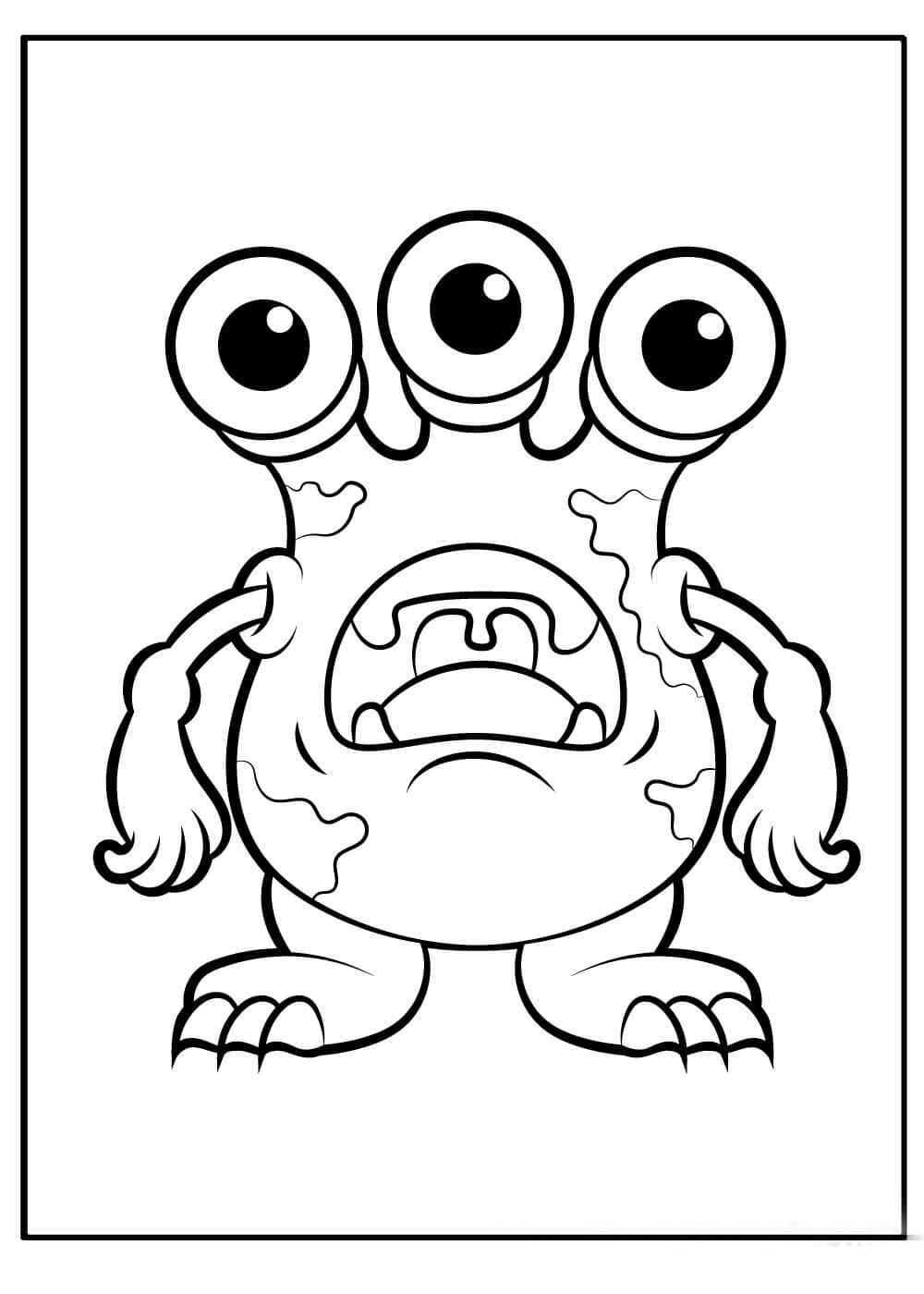 Dibujo de Monstruo básico para Colorear