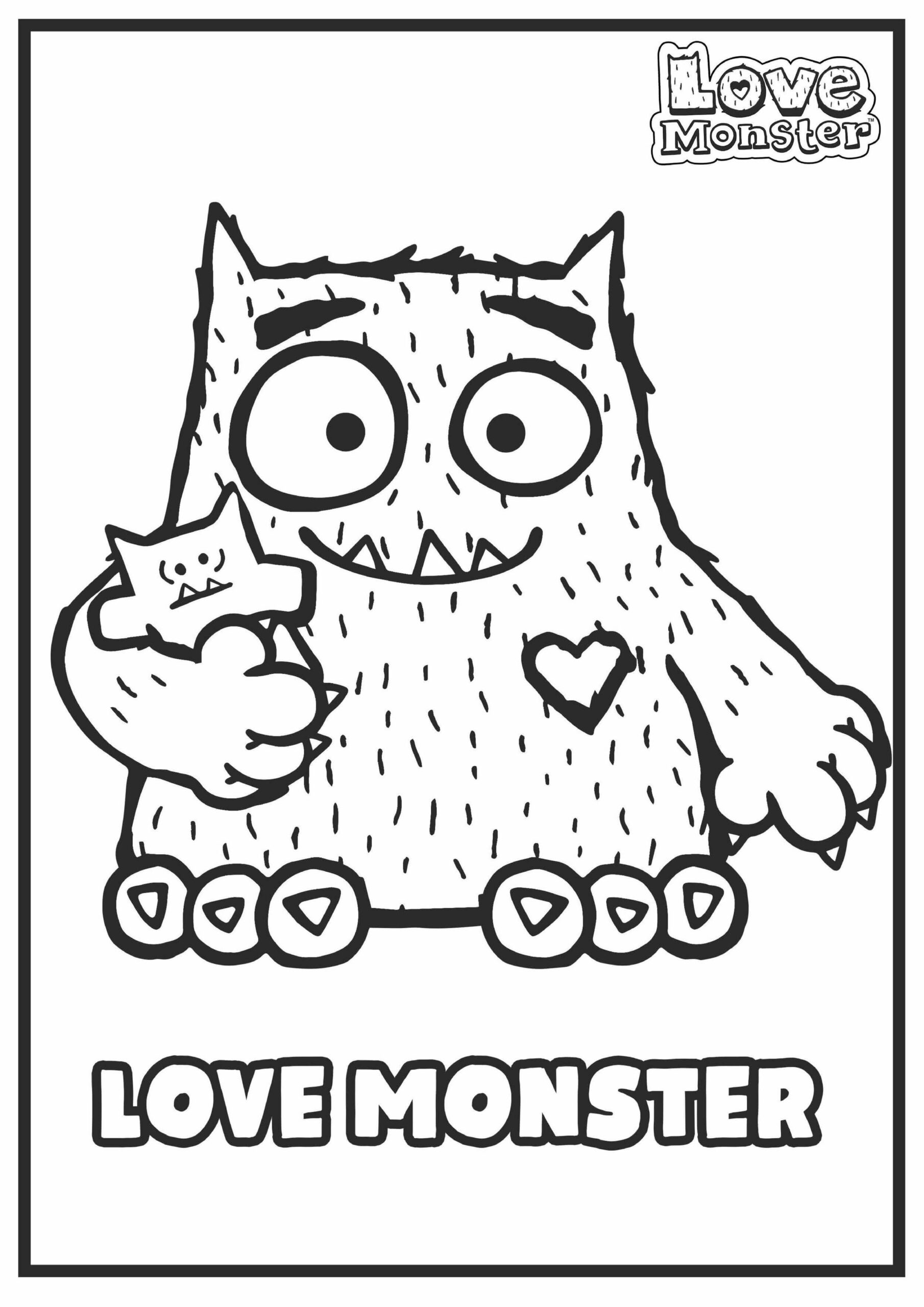 Dibujo de Monstruo de Amor para Colorear