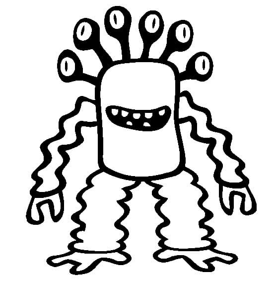 Dibujo de Monstruo en línea para Colorear