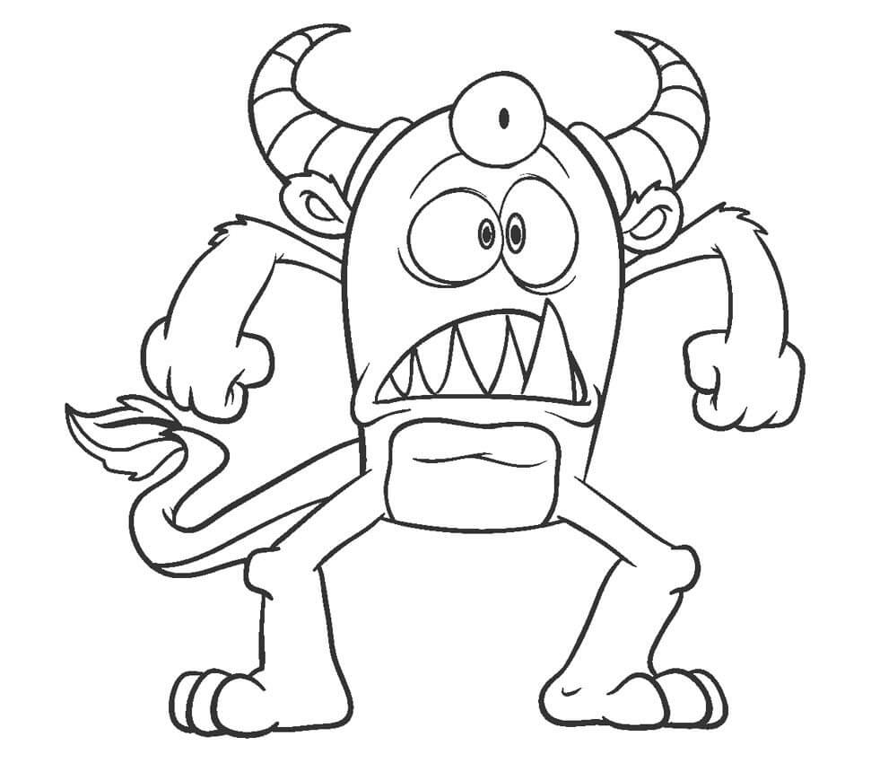Dibujo de Monstruo Gracioso para Colorear