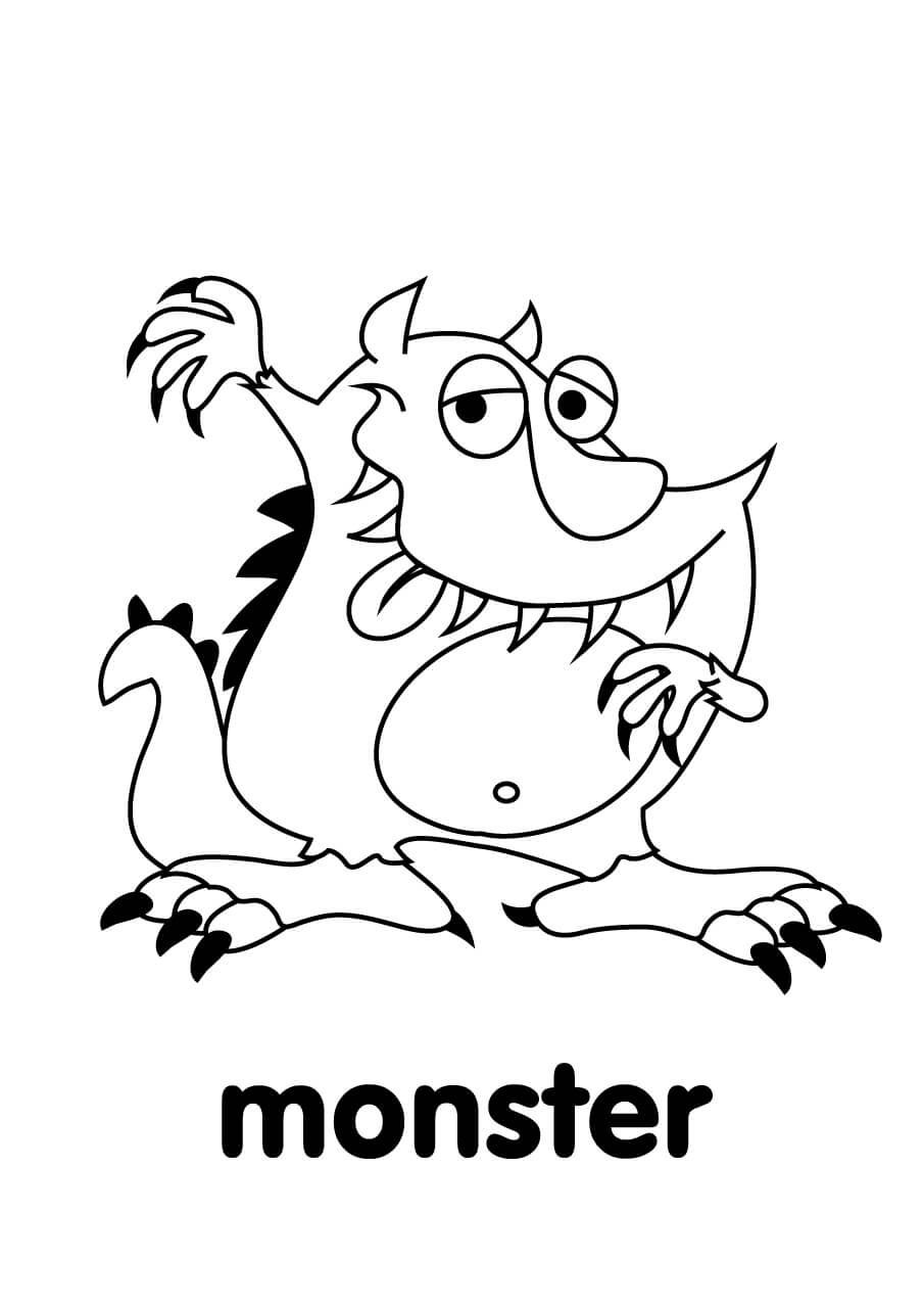 Dibujo de Monstruo Gratis para Colorear